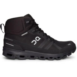 On Running Men's Cloudrock Waterproof -Fashion Footwear Store Small PNG FW19 Cloudrock Waterproof All Black M Pack Shot 1 1